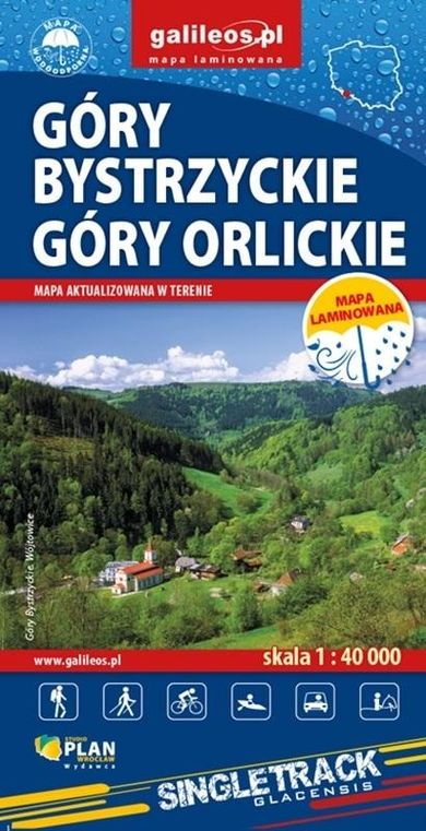 Mapa. Góry Bystrzyckie i Góry Orlickie 1:40 000