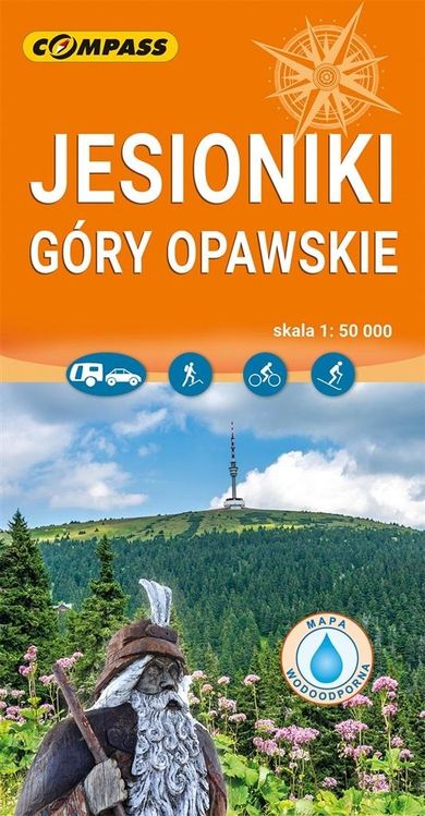 Mapa. Jesioniki, Góry Opawskie 1:50 000