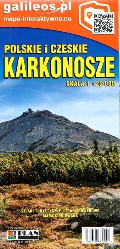 Mapa. Karkonosze Polskie i Czeskie 1:25 000