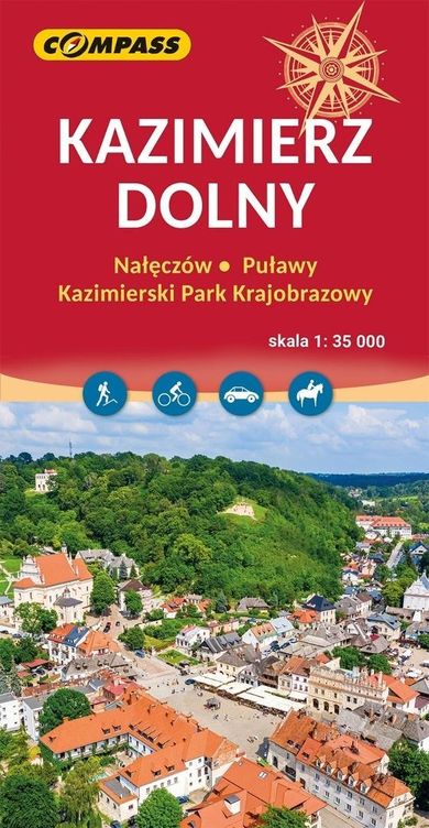 Mapa. Kazimierz Dolny. Nałęczów, Puławy