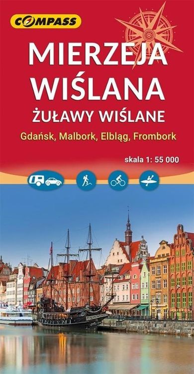 Mapa. Mierzeja Wiślana 1:55 000