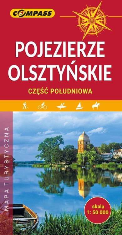 Mapa. Pojezierze Olsztyńskie. Część południowa