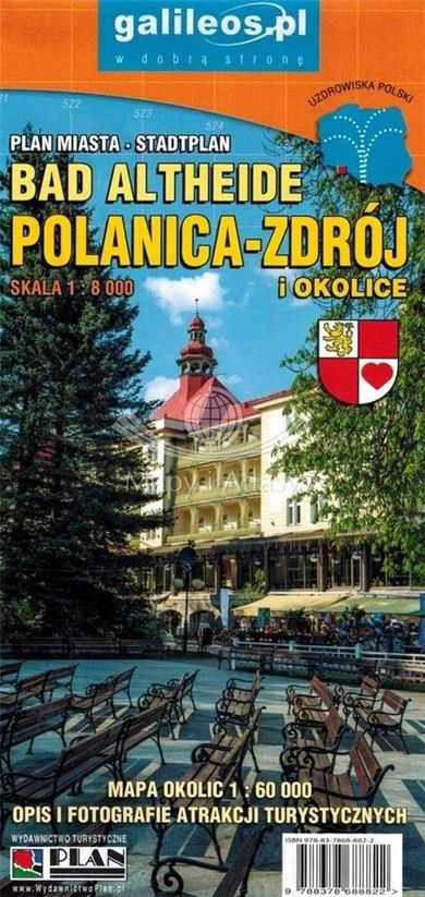 Mapa. Polanica Zdrój i okolice 1:8 000