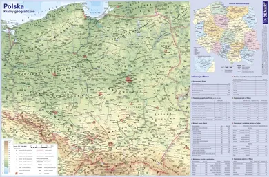 Mapa Polski, podkładka na biurko, mata