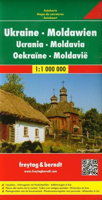 Mapa samochodowa. Ukraina, Mołdawia 1:1 000 000