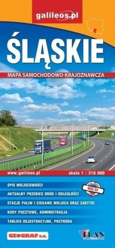 Mapa samochodowo-krajoznawcza. Śląskie 1: 210 000