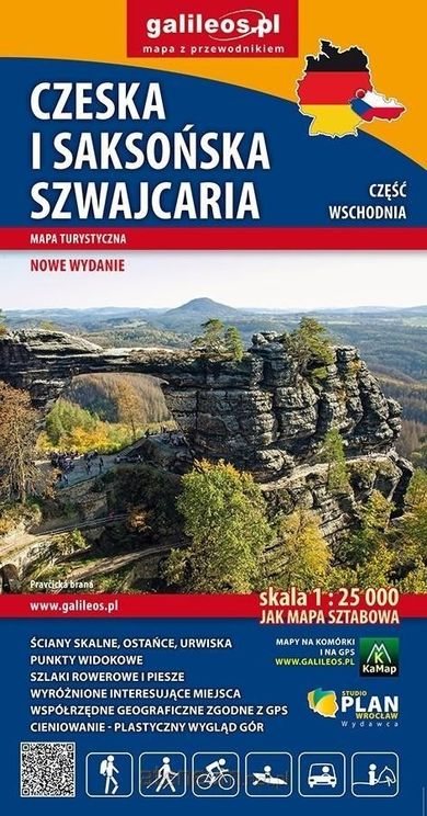 Mapa turystyczna - Czeska i Saksońska Szwajacaria