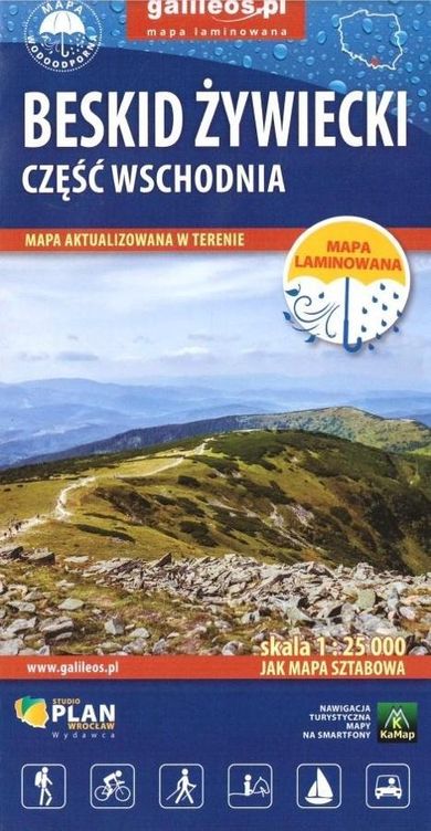 Mapa turystyczna. Beskid Żywiecki cz.wschodnia