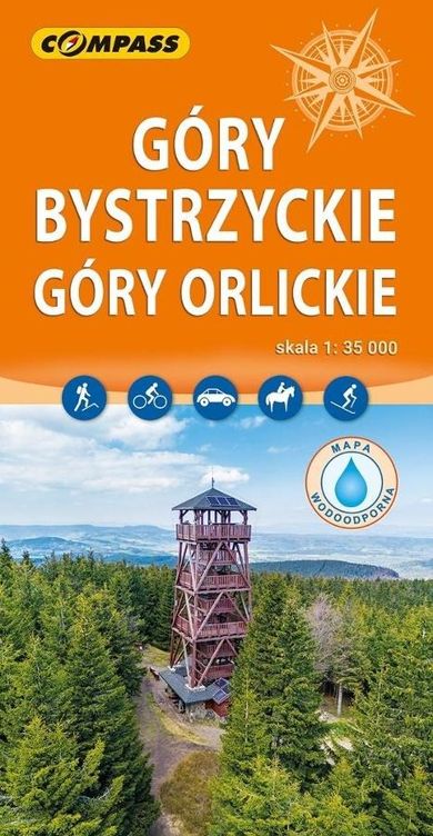 Mapa turystyczna. Góry Bystrzyckie, Góry Orlickie