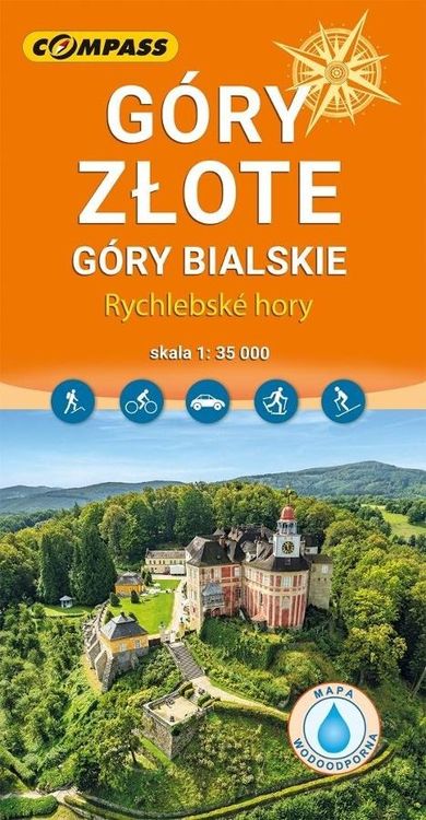 Mapa turystyczna. Góry Złote laminowana
