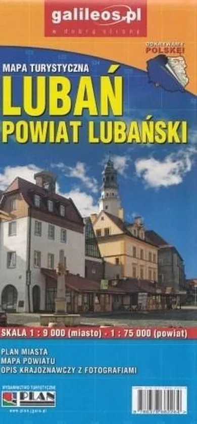 Mapa turystyczna. Lubań, Powiat Lubański