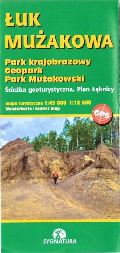 Mapa turystyczna. Łuk Mużakowa. Park Krajobrazowy