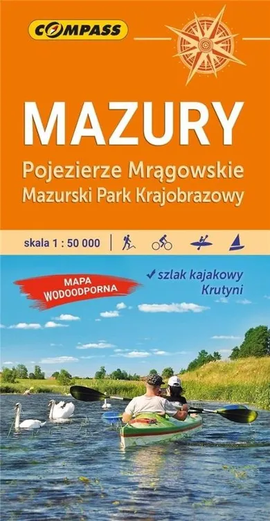 Mapa turystyczna. Mazury Pojezie Mrągowskie 1:50 000