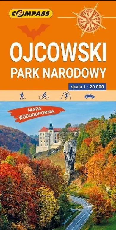 Mapa turystyczna. Ojcowski Park narodowy. Skala 1:20 000