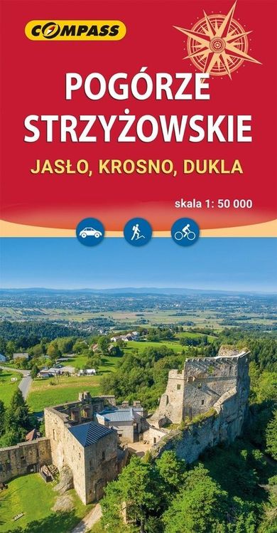 Mapa turystyczna. Pogórze Strzyżowskie. Jasło, Krosno