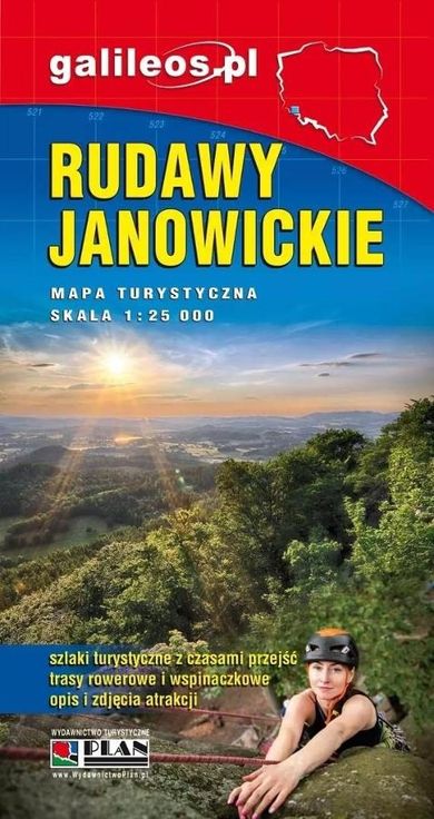 Mapa turystyczna. Rudawy Janowickie 1:25 000