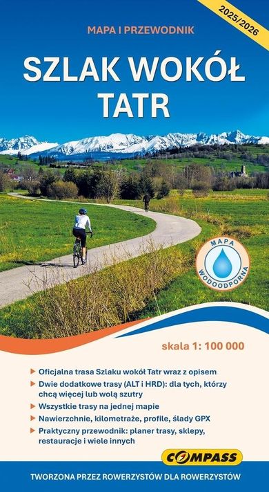 Mapa turystyczna. Szlak wokół Tatr