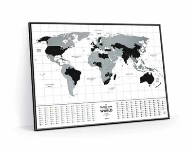 Mapa zdrapka. Flagi świata