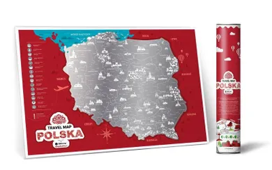 Mapa zdrapka. Polska travel map Polska