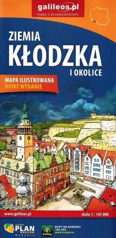 Mapa. Ziemia Kłodzka i okolice 1:450 000