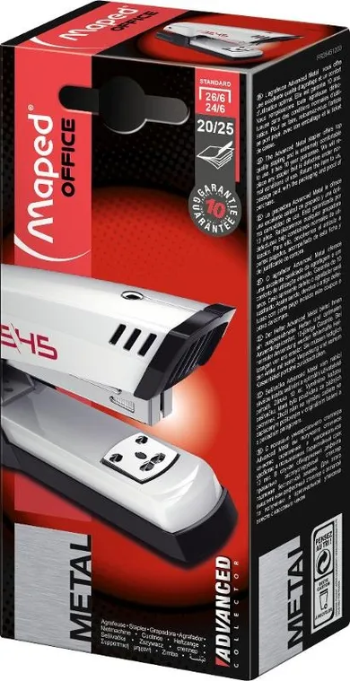 Maped, Advanced, zszywacz, metalowy, biały