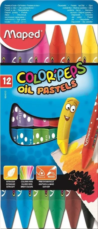 Maped, Color'Peps, Animals, pastele olejne, 12 kolorów