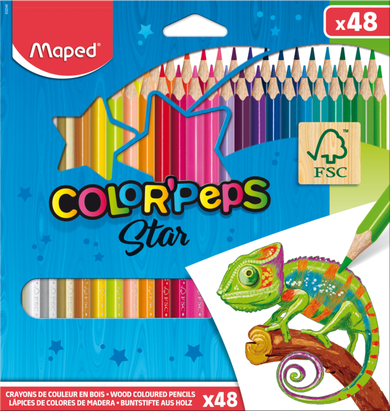 Maped, Colorpeps, kredki trójkątne, 48 kolorów