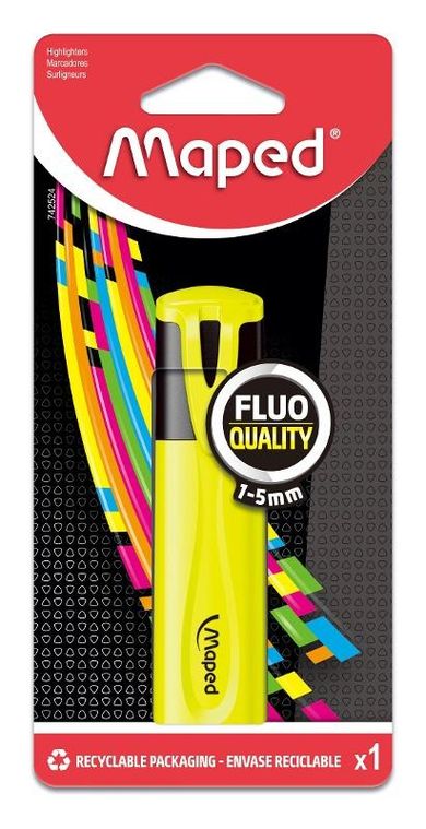 Maped, Fluo Peps, zakreślacz, żółty, 1 szt.