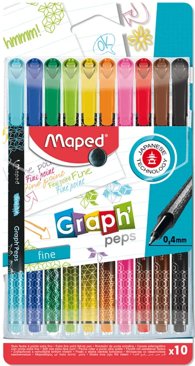 Maped, Graphpe, cienkopisy, 10 kolorów