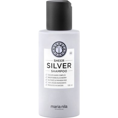 Maria Nila, Sheer Silver Shampoo, szampon do włosów blond i rozjaśnianych, 100 ml