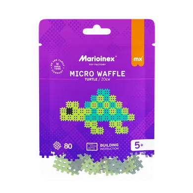 Marioinex, Micro Waffle, Żółw, klocki konstrukcyjne, 80 elementów