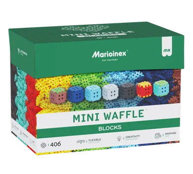 Marioinex, Mini Waffle, Blocks, klocki konstrukcyjne, 406 elementów