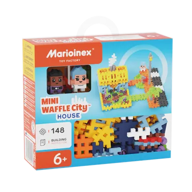 Marioinex, Mini Waffle, City, Dom, klocki konstrukcyjne, 148 elementów