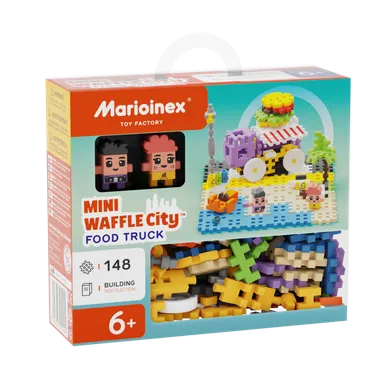 Marioinex, Mini Waffle, City, Food Truck, klocki konstrukcyjne, 148 elementów