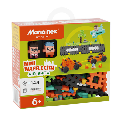 Marioinex, Mini Waffle, City, Pokaz lotniczy, klocki konstrukcyjne, 148 elementów