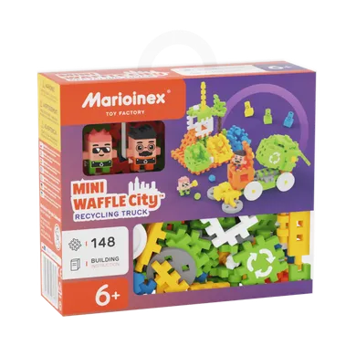 Marioinex, Mini Waffle, City, Śmieciarka, klocki konstrukcyjne, 148 elementów
