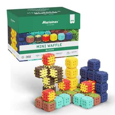 Marioinex, Mini Waffle, Green Blocks, klocki konstrukcyjne, 302 elementy