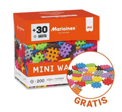 Marioinex, Mini Waffle, klocki konstrukcyjne, 200 + 30 elementów gratis