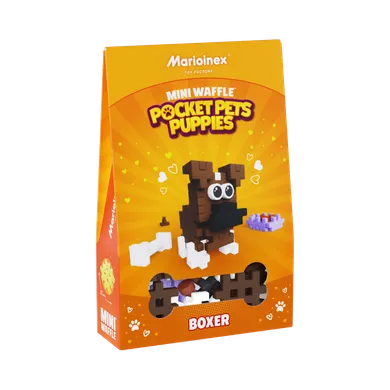 Marioinex, Mini Waffle, Pocket Pets Puppies, Boxer, klocki konstrukcyjne, 50 elementów