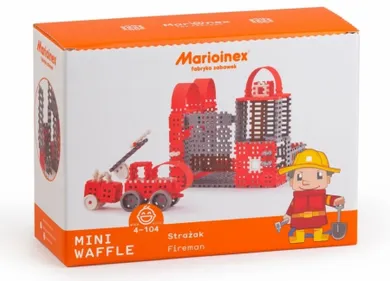 Marioinex, Mini Waffle, Strażak, klocki konstrukcyjne, 163 elementy