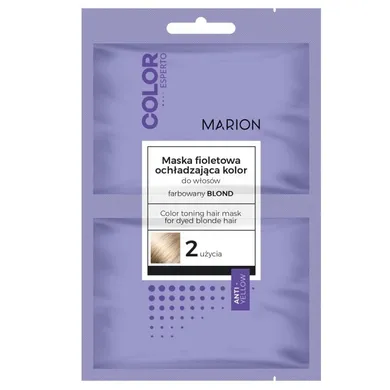 Marion, Color Esperto, maska fioletowa do włosów ochładzająca kolor, farbowany blond, 2-20 ml
