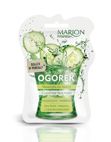 Marion, Fit&Fresh Face Mask, maseczka do twarzy oczyszczenie i nawilżenie Ogórek, 7.5 ml