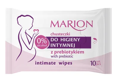 Marion, Intimate Wipes, chusteczki do higieny intymnej, z prebiotykiem, 10 szt.