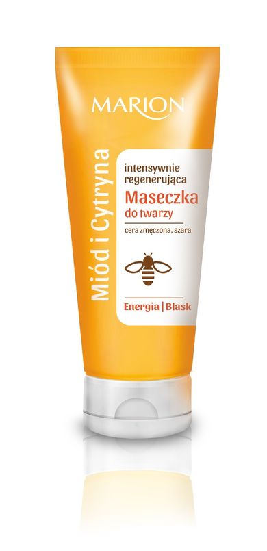 Marion, Miód i Cytryna, maseczka do twarzy intensywnie regenerująca, cera szara i zmęczona, 50 ml