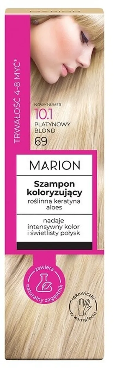 Marion, szampon koloryzujący, 4-8 myć, nr 101 platynowy blond, 100 ml