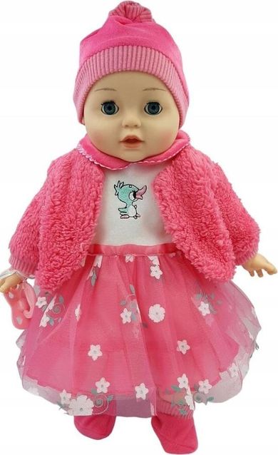 Mariotoys, interaktywna lalka bobas, różowa, 45 cm