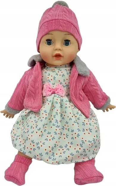 Mariotoys, interaktywna lalka bobas, różowa, 45 cm