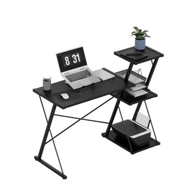 Mark Adler, Leader 3.5, biurko z półkami, Black, 116 cm