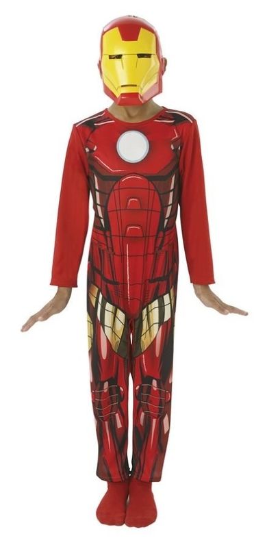 Marvel Super Heroes, strój karnawałowy dla dzieci z maską, Iron Man, rozmiar 98-116 cm