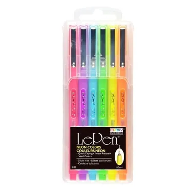 Marvy, cienkopisy, Neon, 6 kolorów